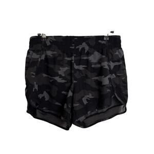 Athleta Shorts Womens Small Mesh Racer Run 4" Inseam Black Camo Athletic